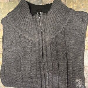 U.S. Polo Assn. Men's Dark Gray Zip-Up Sweater